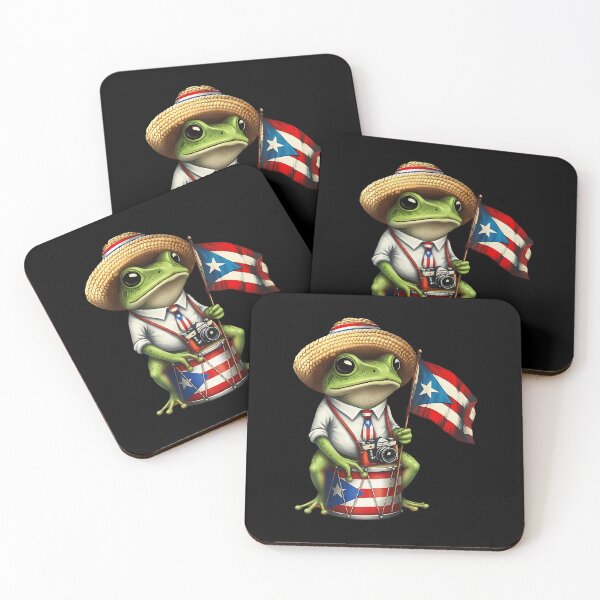 Item preview, Frog Puerto Rico Flag Taino Boricua Cultural Heritage designed and sold by TaraLiliana.