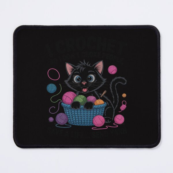 Item preview, Cat I Crochet So I don't Choke People Save A Life Send Yarn designed and sold by Minoloinan.