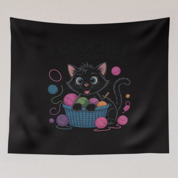 Item preview, Cat I Crochet So I don't Choke People Save A Life Send Yarn designed and sold by Minoloinan.