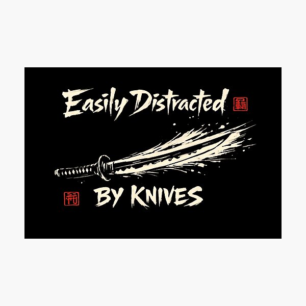 Item preview, Easily Distracted By Knives When Overthinking Life Choices designed and sold by HumansStuck12.