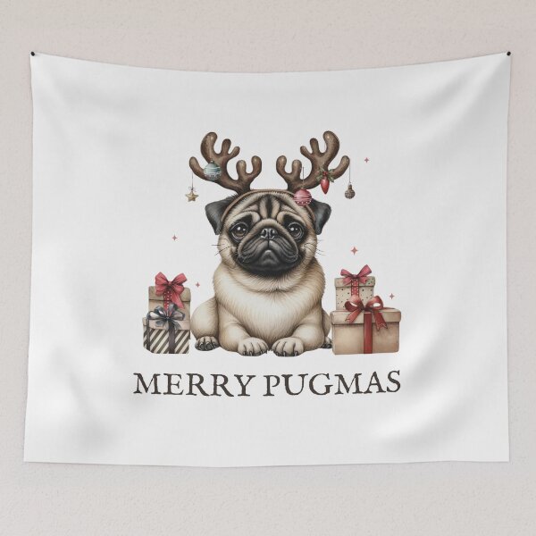 Item preview, Merry Pugmas designed and sold by SnorkleSupply.