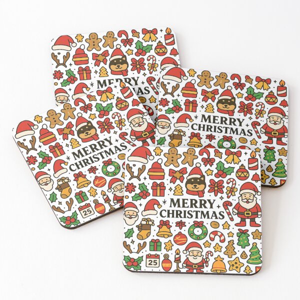 Item preview, Merry Christmas Mega Icon Collage - Santa, Dog, Gifts & Holiday Symbols Design designed and sold by BhumiBliss.