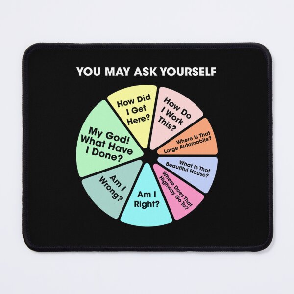 Item preview, You May Ask Yourself • Once In A Lifetime Pie Chart designed and sold by AhmedToys.