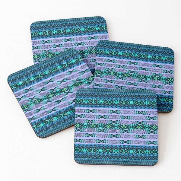 Item preview, Thai ethnic style pattern - Flow on blue designed and sold by Sukjai@Design.