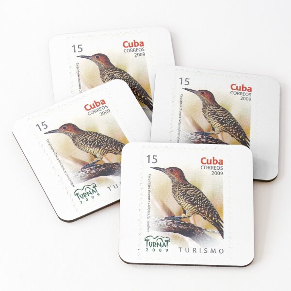 Item preview, Fernandina Flicker Woodpecker Cuban Postage Stamp designed and sold by red-amber65.