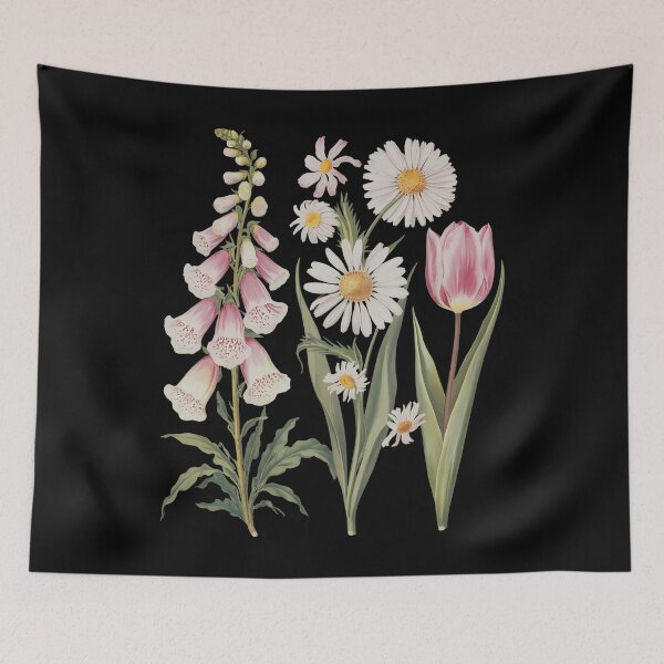 Item preview, Foxglove Daisy Tulip Wildflower Garden Harmony designed and sold by CharlotteTerri.