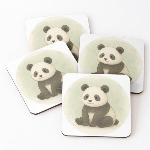 Item preview, Playful Panda | Pale Green Brush Strokes	 designed and sold by Polariszero.