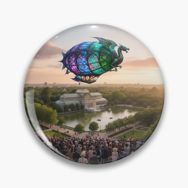 Item preview, Historic Art Nouveau Spain Madrid 1900’s Airship  Retiro Park designed and sold by AppliedAtelier.