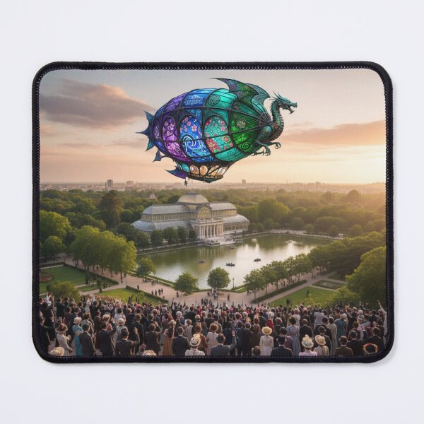 Item preview, Historic Art Nouveau Spain Madrid 1900’s Airship Retiro Park designed and sold by AppliedAtelier.