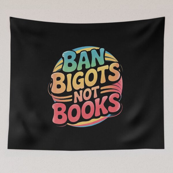 Item preview, Vintage Ban Bigots Not Books Free Banned Books  designed and sold by InspiredFoul.