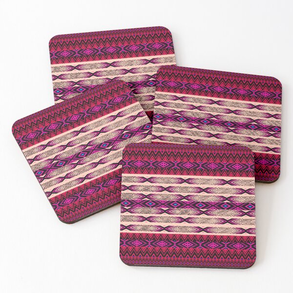 Item preview, Thai ethnic style pattern- Flow on red designed and sold by Sukjai@Design.
