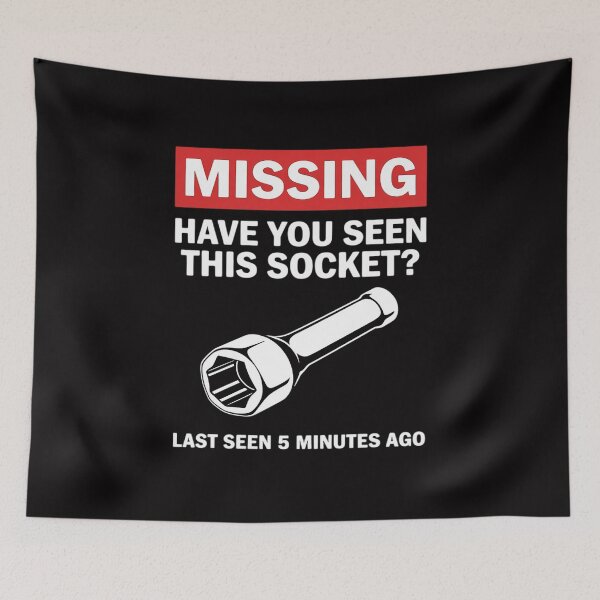 Item preview, Missing Have You Seen This Socket Race Car Enthusiast designed and sold by demarioTTS.