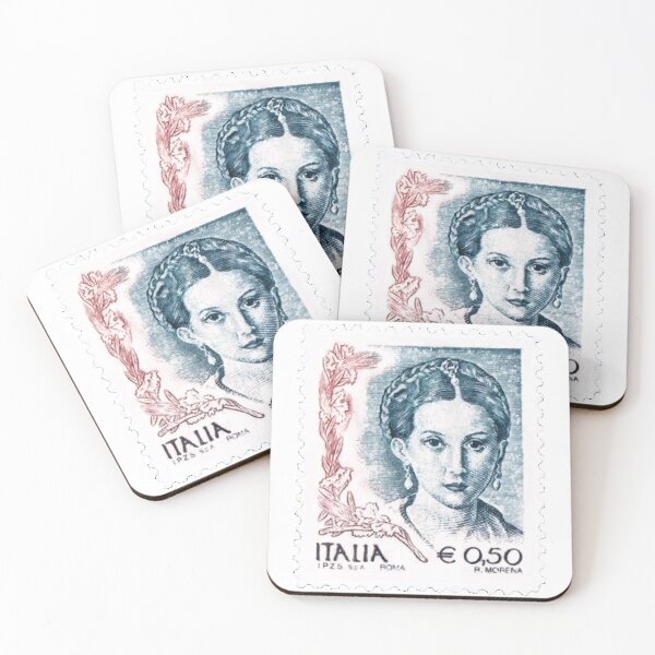 Item preview, Italian Republica Girl Lire Vintage Postage Stamp designed and sold by red-amber65.