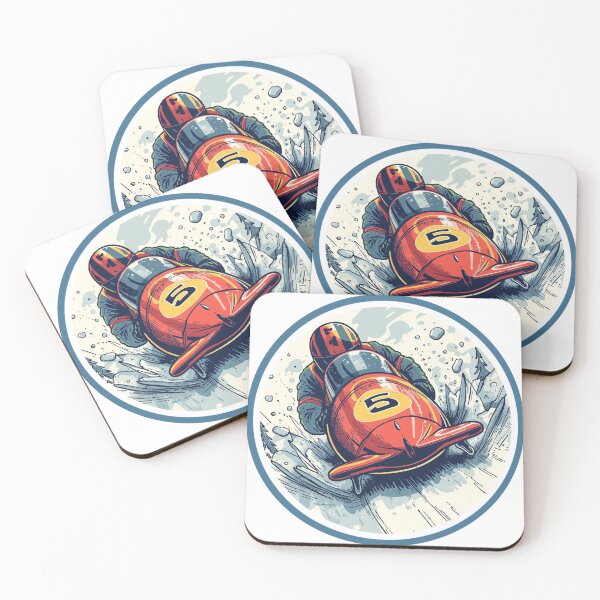 Item preview, Winter Sports Games Arena Bobsleigh Competition Sticker designed and sold by colorleafz.