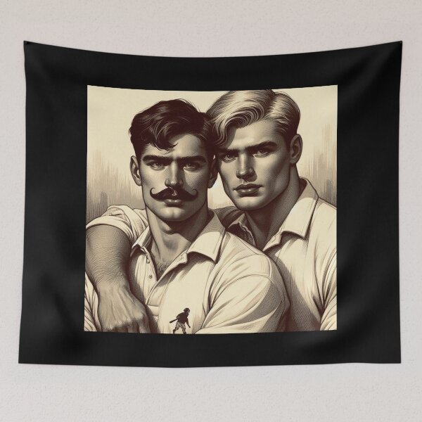 Item preview, 1920s Vintage Gay Sports Wear Together Gay Pride Graphic Design designed and sold by ItsAKinkThing.