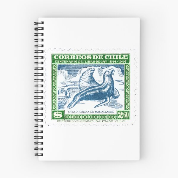 Item preview, Chile Seals Blue Green Vintage Postage Stamp designed and sold by red-amber65.