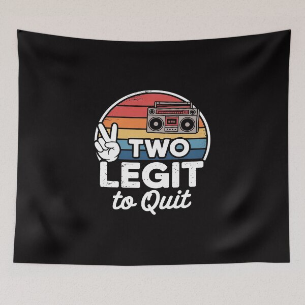 Item preview, 2nd Birthday Hip Hop Theme Two Legit To Quit designed and sold by demarioTTS.