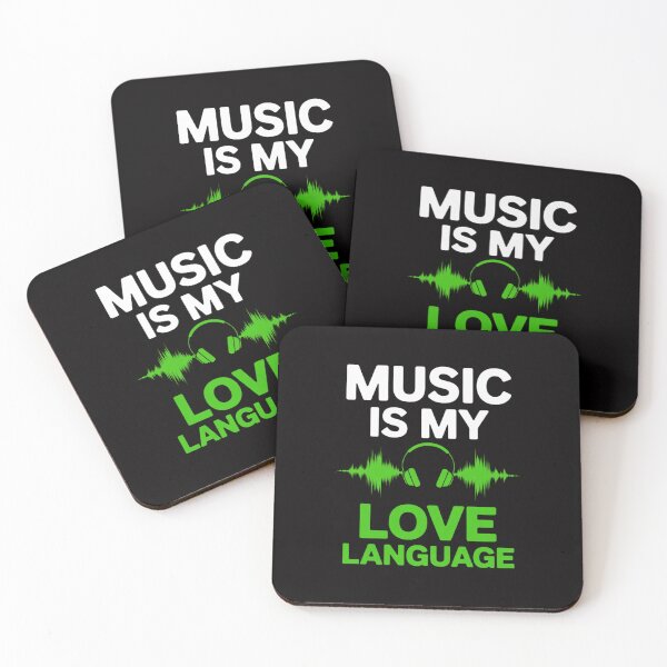 Item preview, Music Is My Love Language Headphones Heartbeat Music Lover designed and sold by demarioTTS.