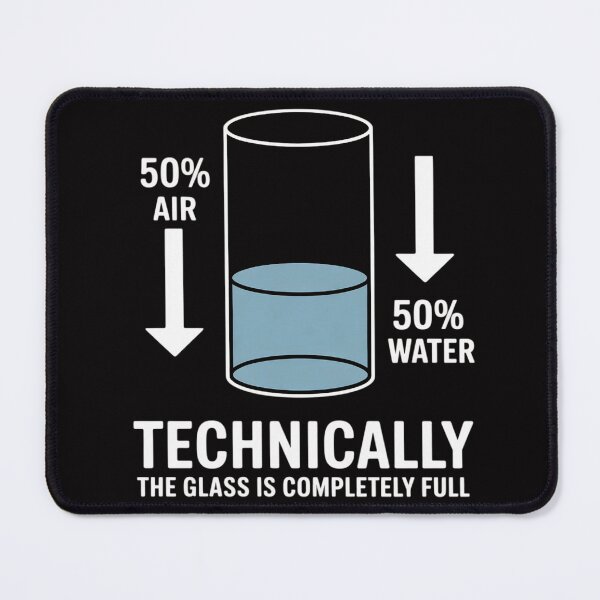 Item preview, Technically The Glass Is Full - Chemistry Humor Science designed and sold by demarioTTS.