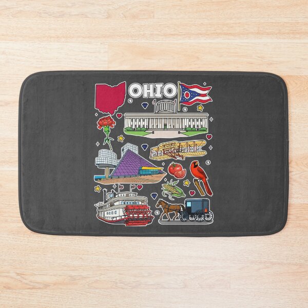 Item preview, Ohio Pride, Vintage State Map and Landmark Collection designed and sold by mashmosh.