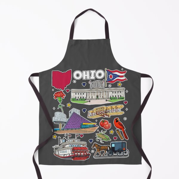 Item preview, Ohio Pride, Vintage State Map and Landmark Collection designed and sold by mashmosh.