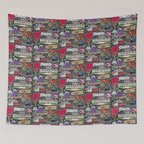 Item preview, Ohio Pride, Vintage State Map and Landmark Collection designed and sold by mashmosh.