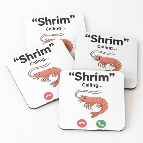 Item preview, Shrim is calling misspelled funny shrimp calling meme11  designed and sold by InspiredFoul.