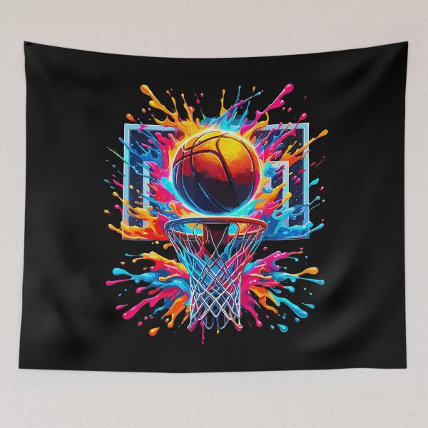 Item preview, Colorful Basketball Hoop Splash designed and sold by KatheWanda.