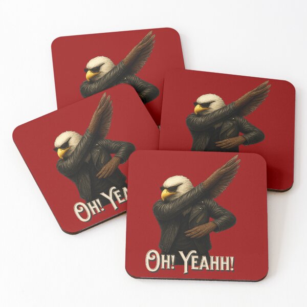 Item preview, Cool eagle in a leather jacket in a dabbing pose - stylish designed and sold by Like it Different.