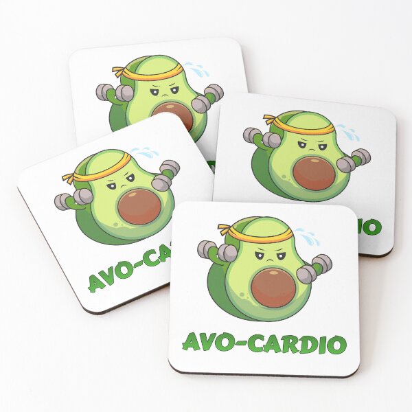 Item preview, Avo-Cardio – Cute Avocado Gym Pun Cartoon designed and sold by LamiaTees.