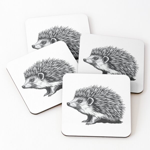 Item preview, Black and White European Hedgehog designed and sold by Petzzz.
