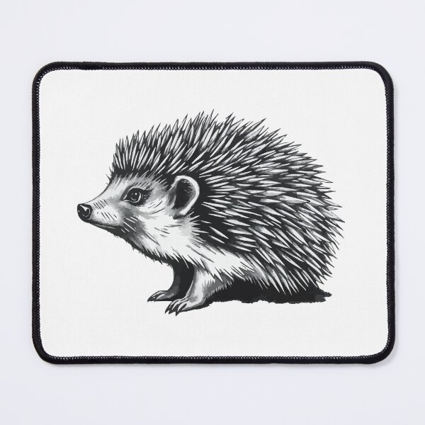 Item preview, Black and White European Hedgehog designed and sold by Petzzz.
