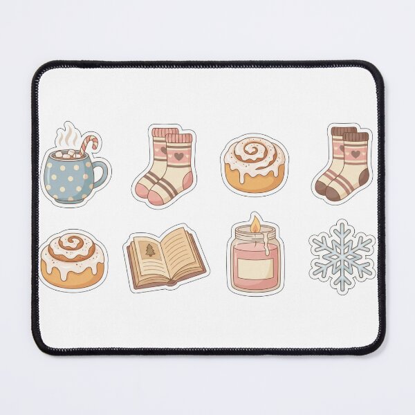 Item preview, Cozy Winter Aesthetic Sticker Pack - Hot Cocoa and Books designed and sold by BKPrintDesing.