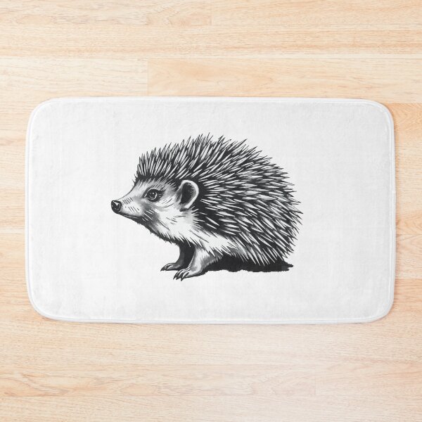 Item preview, Black and White European Hedgehog designed and sold by Petzzz.