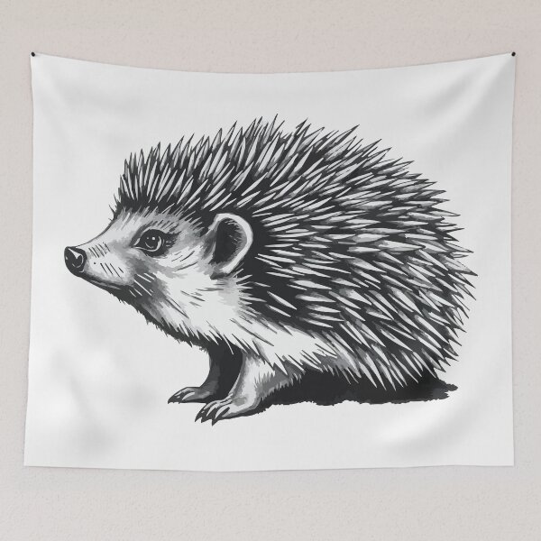 Item preview, Black and White European Hedgehog designed and sold by Petzzz.
