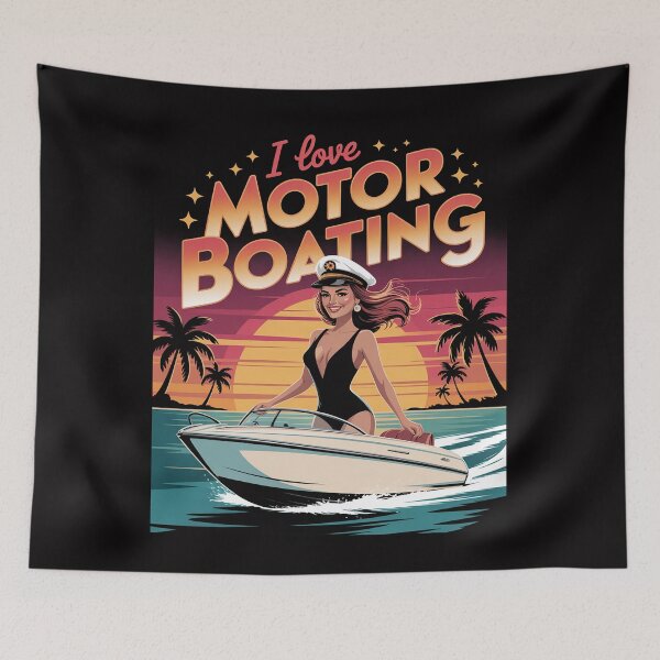 Item preview, I Love Motor Boating Boat Captain Boater Life designed and sold by demarioTTS.