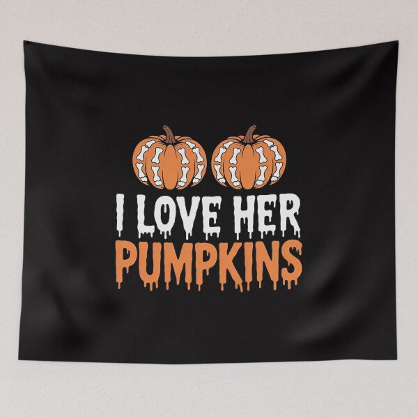 Item preview, I Love His Broomstick I Love Her Pumpkins Halloween Couples designed and sold by demarioTTS.