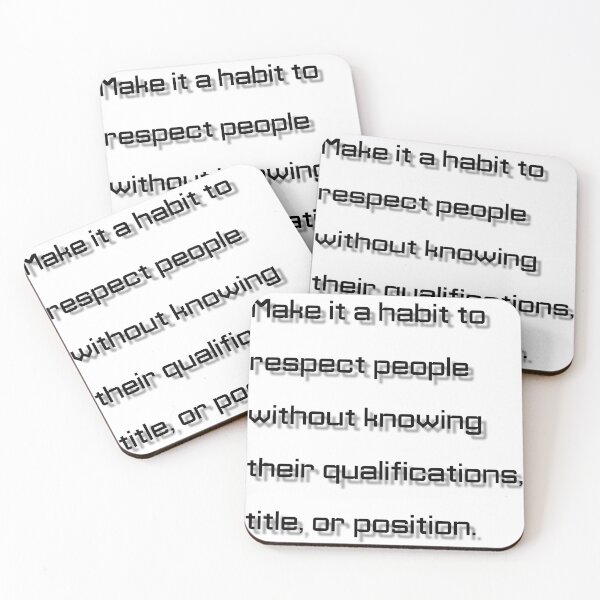 Item preview, Respect Without Knowing – Inspirational Minimalist Quote Design designed and sold by TorqueThread.