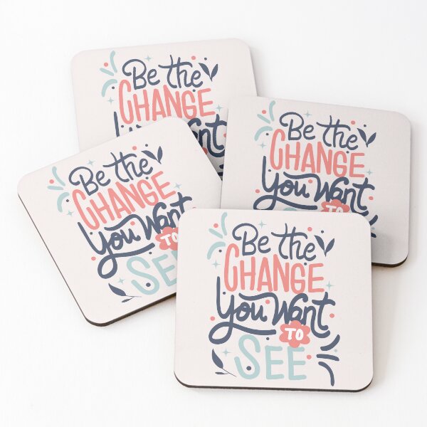 Item preview, Be the Change You Want to See – Inspirational Typography Quote Design designed and sold by MUKUND FASHION DESIGN.