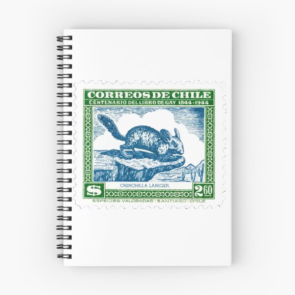 Item preview, Chile Chinchilla Blue Green Vintage Postage Stamp designed and sold by red-amber65.