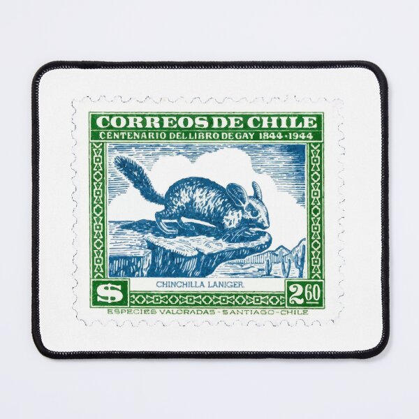 Item preview, Chile Chinchilla Blue Green Vintage Postage Stamp designed and sold by red-amber65.
