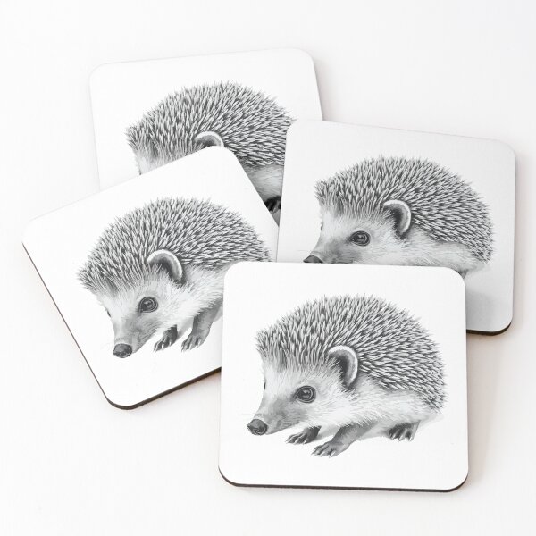 Item preview, Black European Hedgehog Drawing designed and sold by Petzzz.