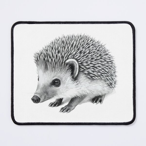 Item preview, Black European Hedgehog Drawing designed and sold by Petzzz.