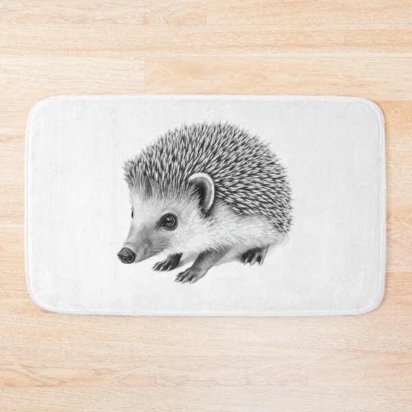 Item preview, Black European Hedgehog Drawing designed and sold by Petzzz.