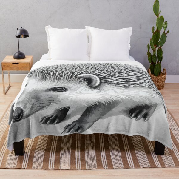 Item preview, Black European Hedgehog Drawing designed and sold by Petzzz.