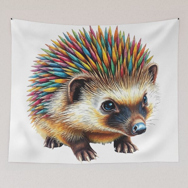 Item preview, Colorful European Hedgehog designed and sold by Petzzz.