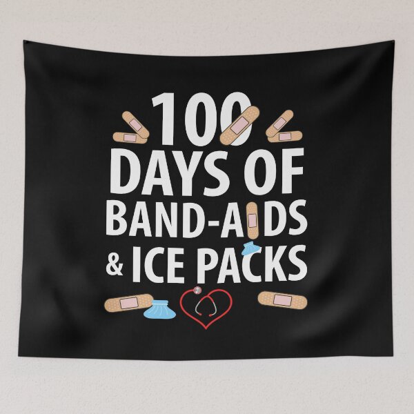 Item preview, 100 Days Band Aids & Ice Packs Nurse designed and sold by SakuraPxl.