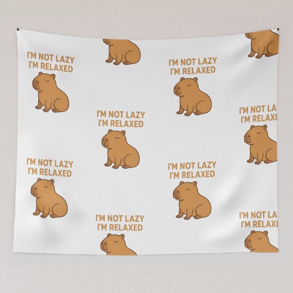 Item preview, Funny Capybara – I’m Not Lazy I’m Relaxed designed and sold by RetroPop23.