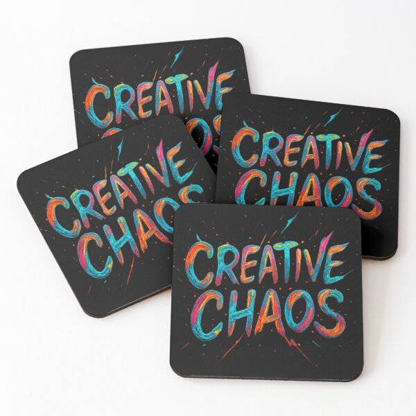 Item preview, CREATIVE CHAOS - Neon Paint Explosion Typography designed and sold by MKreative Studio.