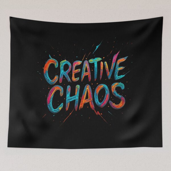 Item preview, CREATIVE CHAOS - Neon Paint Explosion Typography designed and sold by MKreative Studio.